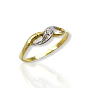 Детски златен пръстен с малък цирконий 14K RG10959