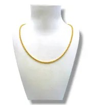 Детски златен синджир с плетка рибена кост 14K RG12118
