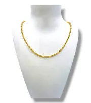 Детски златен синджир с овални фасетирани звена 14K RG12119