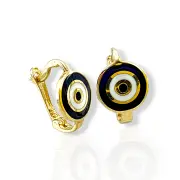Детски златни обеци синьо око Назар с емайл 14K RG13352