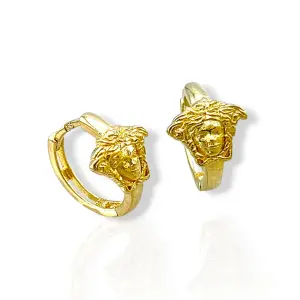 Детски златни обеци халки Версаче Медуза 14K RG13353
