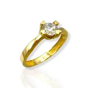 Годежен пръстен с нежна сърцевидна корона 14K RG11236