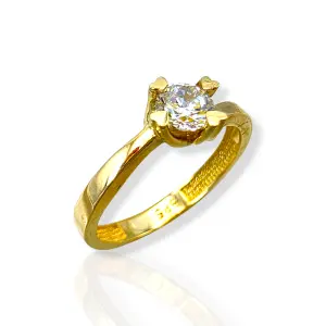 Годежен пръстен с нежна сърцевидна корона 14K RG11236