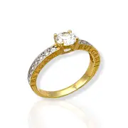 Годежен пръстен BVLGARI с камъни Swarovski 14K RG11247