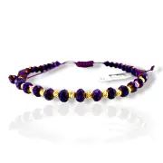 Гривна с иридисцентни мъниста и златни топчета 14K RG12264