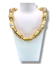 Масивен мъжки златен синджир с гръцки мотив 14K RG11952