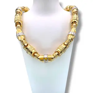 Масивен мъжки златен синджир с гръцки мотив 14K RG11952