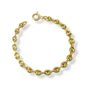 Мъжка златна гривна с овални звена класически Gucci стил 14K RG12550