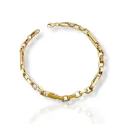 Мъжка златна гривна с класически звена 14K RG11573