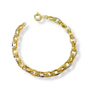 Мъжка златна гривна с масивни преплетени звена 14K RG12551
