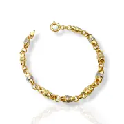 Ефектна мъжка гривна от злато с обемен дизайн 14K RG11574