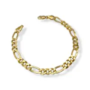 Мъжка златна гривна фигаро с елегантен захват 14K RG11061