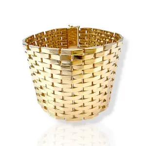 Масивна мъжка златна гривна с луксозен дизайн 14K RG11769