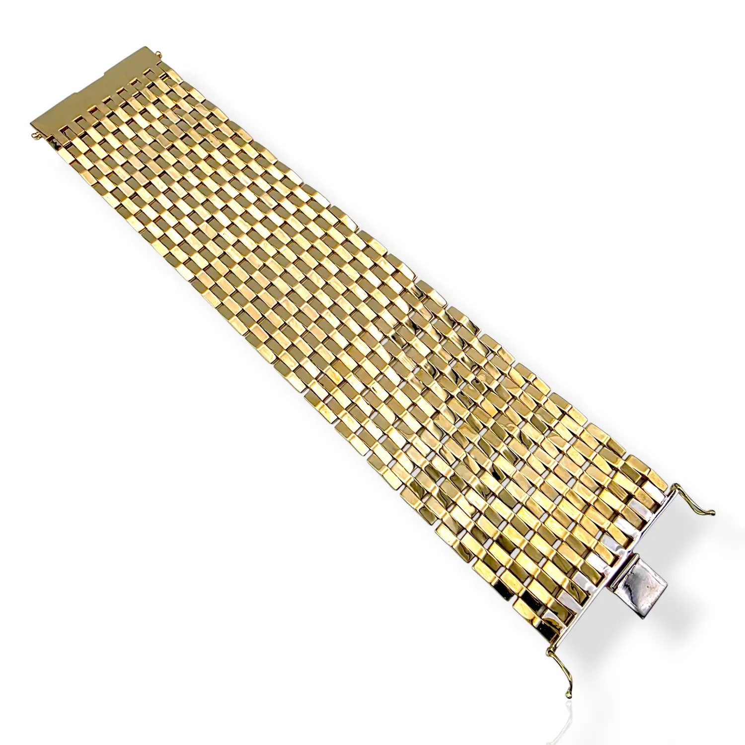 Масивна мъжка златна гривна с луксозен дизайн 14K RG11769