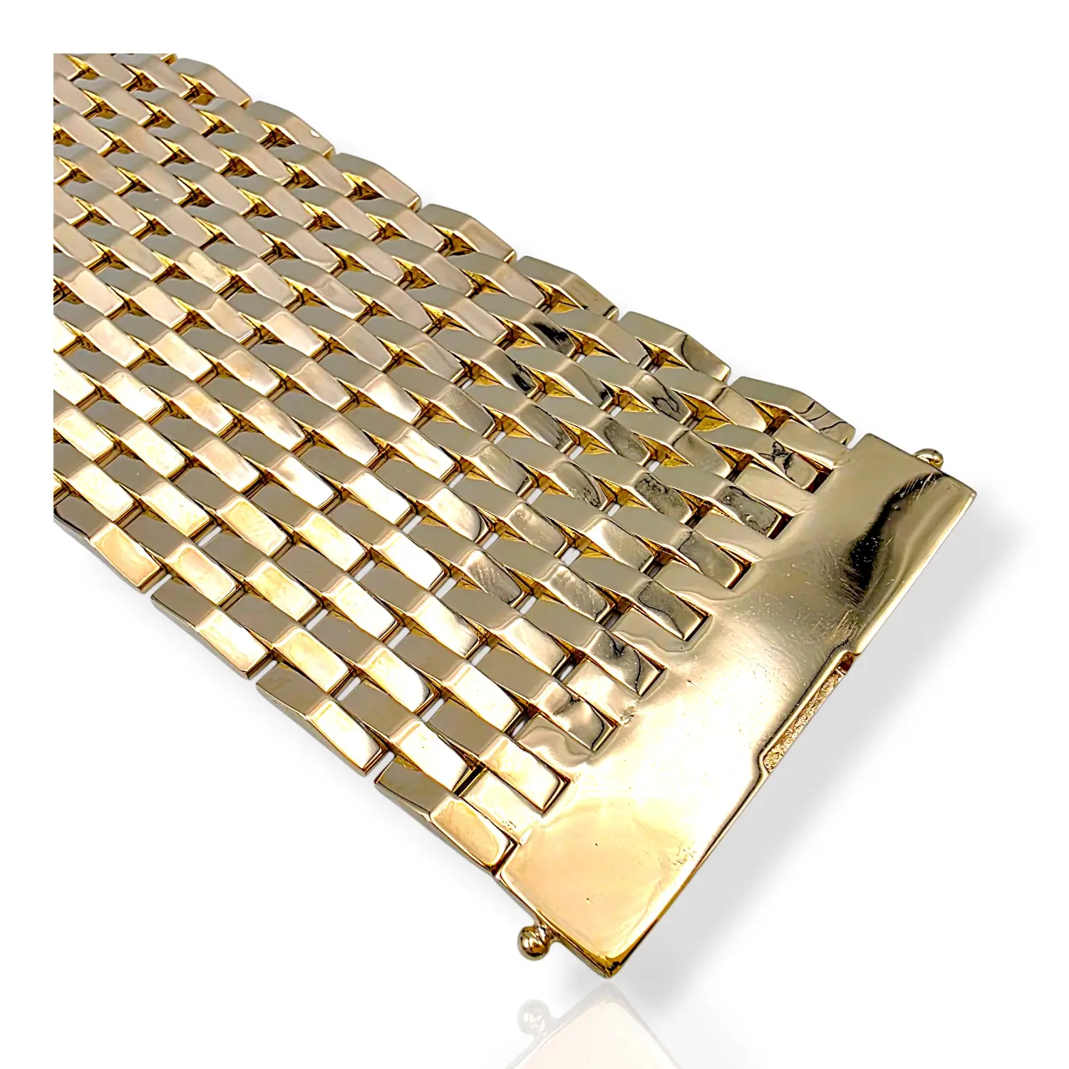 Масивна мъжка златна гривна с луксозен дизайн 14K RG11769