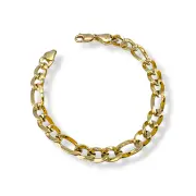 Мъжка златна гривна Фигаро с масивна овална плетка 14K RG12430