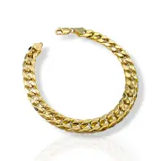 Мъжка гривна от злато с широка Панцер плетка 14K RG13249