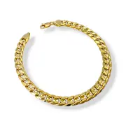 Мъжка златна гривна Панцер дизайн с канал 14K RG11337