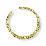 Мъжка златна гривна Фигаро с канални звена 14K RG12600