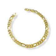 Мъжка златна гривна Фигаро 3+1 класически дизайн 14K RG12602