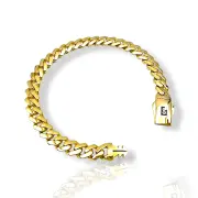 Мъжка златна гривна Monaco Chain с право закопчаване CLASSIC PLAIN / PLAIN LOCK 14К RG10975
