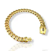 Мъжка златна гривна Монако Чейн с лого CLASSIC PLAIN/PLAIN LOCK 14К RG11207