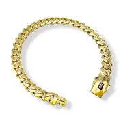 Мъжка златна гривна Monaco Chain с полирана закопчалка 14К RG12714