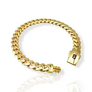 Мъжка златна гривна Monaco Chain Plain Lock с лого 14К RG11759