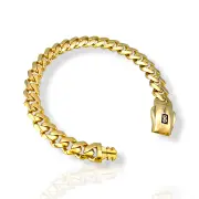 Мъжка златна гривна Monaco Chain с изчистен дизайн 14К RG12395