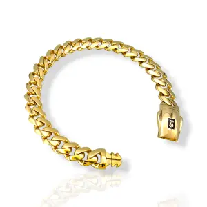 Мъжка златна гривна Monaco Chain с изчистен дизайн 14К RG12395