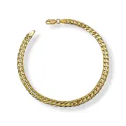 Мъжка златна гривна плътна панцер плетка 14K RG11057