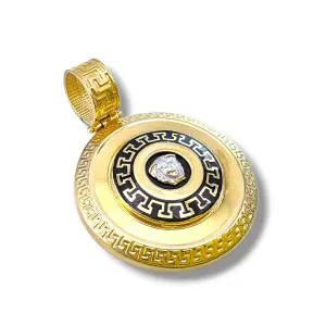 Мъжка златна висулка с Медуза и меандър орнамент 14K RG13237