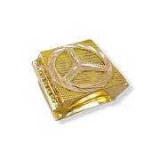 Мъжки златен пръстен с голям обем и лого Мерцедес 14K RG12870