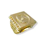 Мъжки златен пръстен с масивен дизайн и емблема Мерцедес 14K RG12871