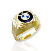Мъжки златен пръстен с лого BMW 14K RG12929