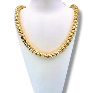 Мъжки златен синджир с масивна пирамидална плетка 14K RG11595