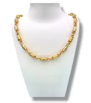 Мъжки златен синджир с частично родирани звена 14K RG11393
