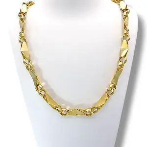 Мъжки златен синджир с пирамидки 14K GR10546
