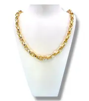 Златен мъжки синджир с квадратни звена 14K RG11577