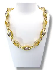 Мъжки златен синджир с елипси 14K GR10548