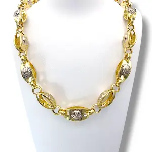 Мъжки златен синджир с елипси 14K GR10548