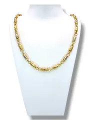 Мъжки златен синджир с гравирани звена 14K RG11054