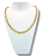 Мъжки златен синджир с правоъгълни звена 14K RG11079