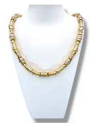Мъжки златен синджир с двоен релеф 14K RG11055
