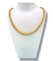Класически мъжки синджир от полирано жълто злато 14K RG11398