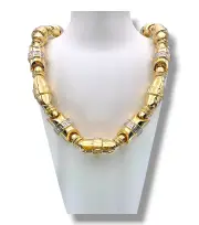 Мъжки златен синджир с масивни обемни елементи 14K RG12214