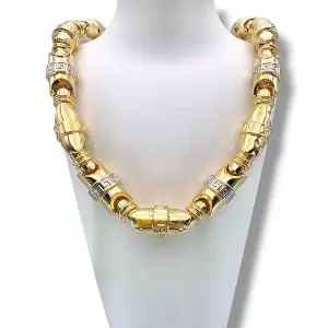 Мъжки златен синджир с масивни обемни елементи 14K RG12214