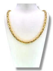 Мъжки златен синджир кралска плетка с масивно излъчване 14K RG13087