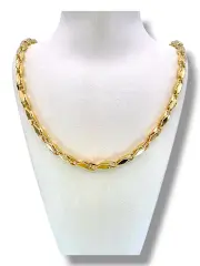 Мъжки златен синджир с ромбовидни фасетирани звена 14K RG12555