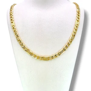 Мъжки синджир с комбинирани звена 3+1 и отличим геометричен ритъм 14K RG13077